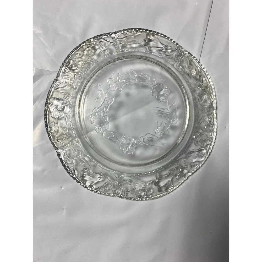 Federal Glass Heritage Clear Pressed Glass Dinner Plate‎ 9.5